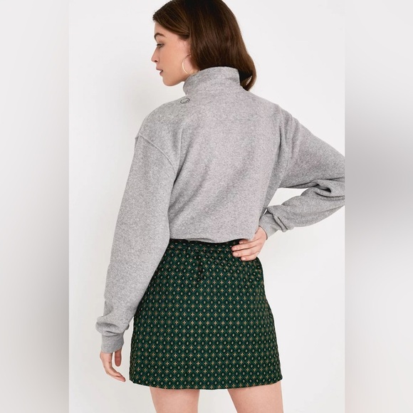 Urban Outfitters UO Peggy Belted green and gold brocade Mini Skirt size SP - Picture 3 of 13